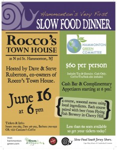 Hammonton's Slow Food Dinner at Roccos Town House