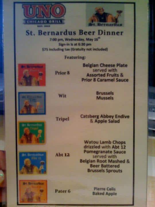 st bernardus beer dinner