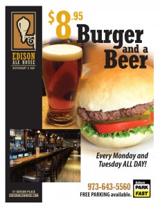 Edison Ale House Burger and Beer deal