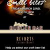 craft beer and small bites