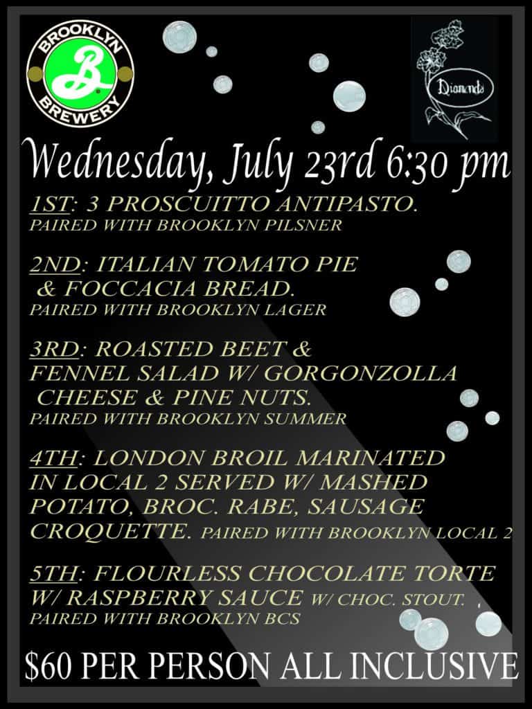 Brooklyn Dinner July 23rd