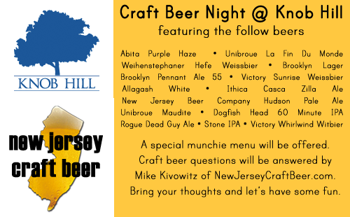 Knob Hill New Jersey Craft Beer