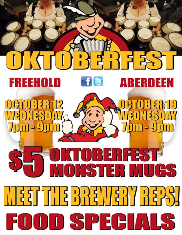 Court Jester Oktoberfest in Freehold and Aberdeen
