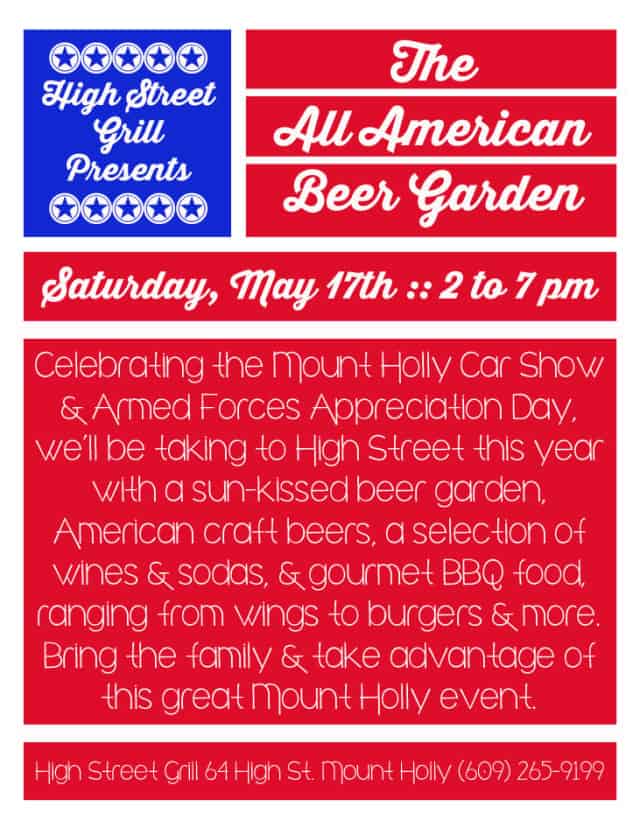 High Street Grill's All American Beer Garden NJCB Your resource for