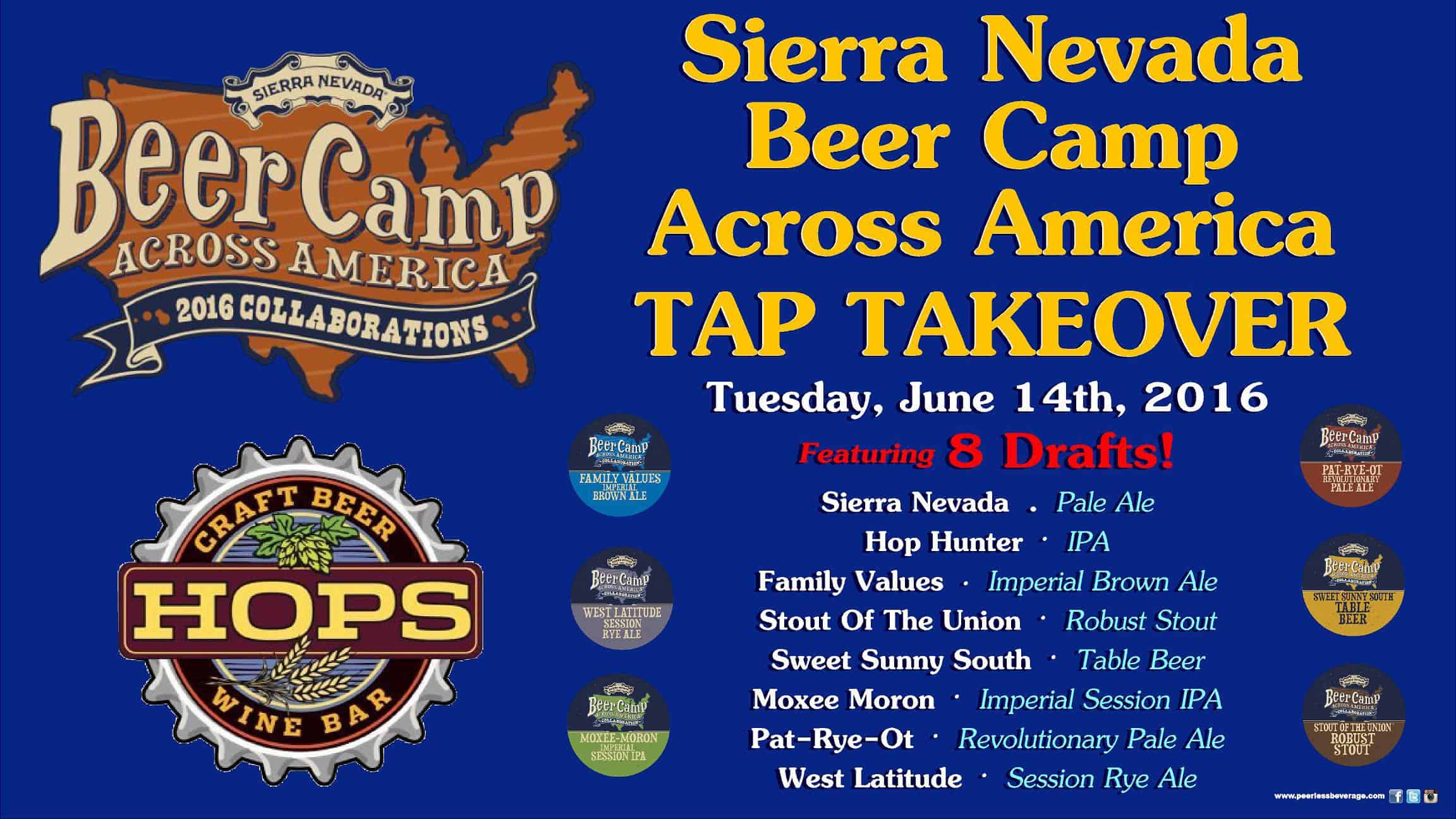 Sierra Nevada Beer Camp Tap Takeover at Hops NJCB